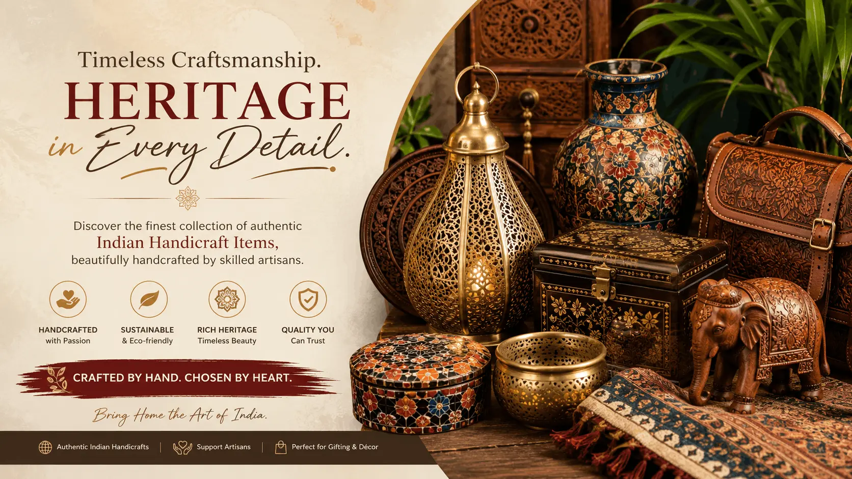 Trade Horizon Handicraft Items Export Banner